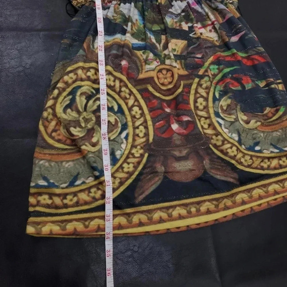 𝅺Desigual Scroll Medallion Egyptian Embroidered Sleeveless Blouson Dress S - Picture 9 of 13